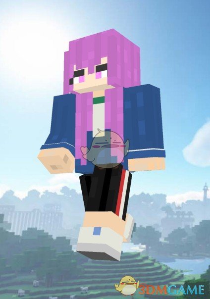 《我的世界》粉发校服女孩皮肤MOD