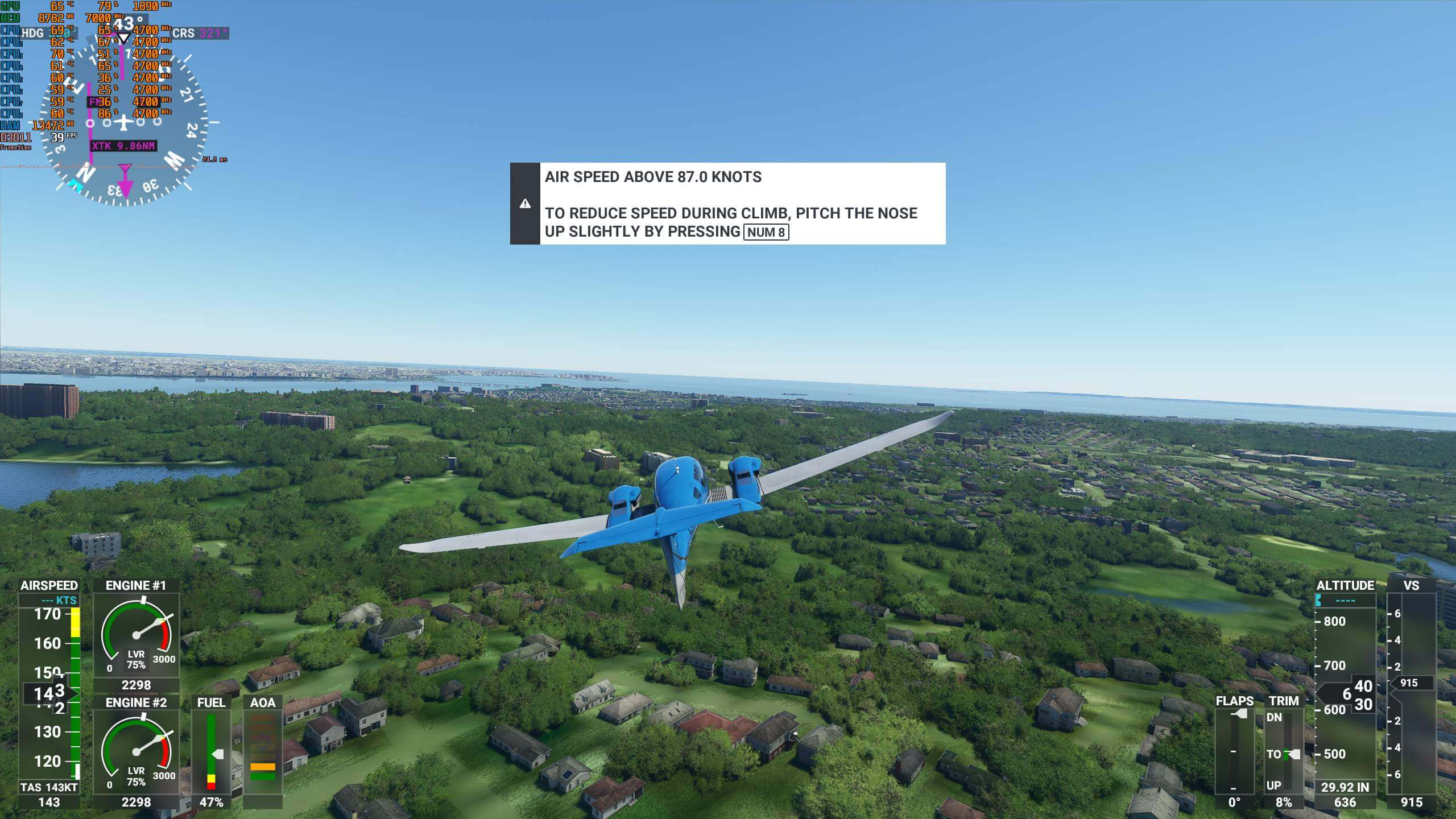 《微软飞行模拟》被称新“孤岛危机”  当前CPU在高画质下无法达到60帧