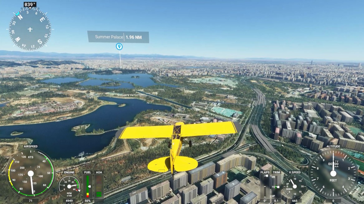 在《微软飞行模拟》中游览北京 地标建筑随便看