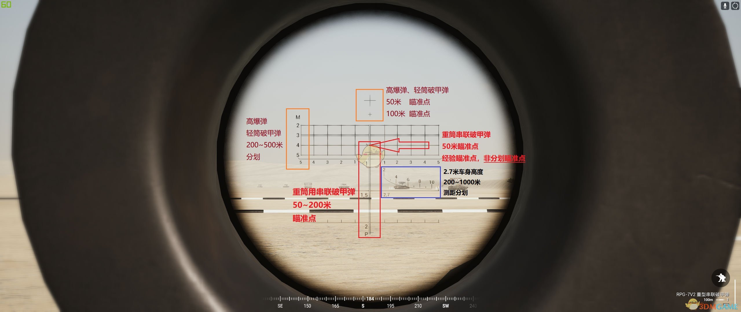 《战术小队》俄军RPG-7瞄准镜使用指南图