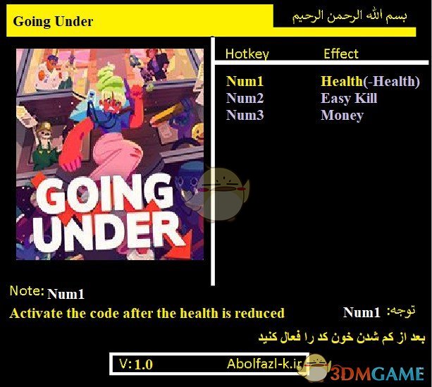 《向下走》v1.0三项修改器[Abolfazl]