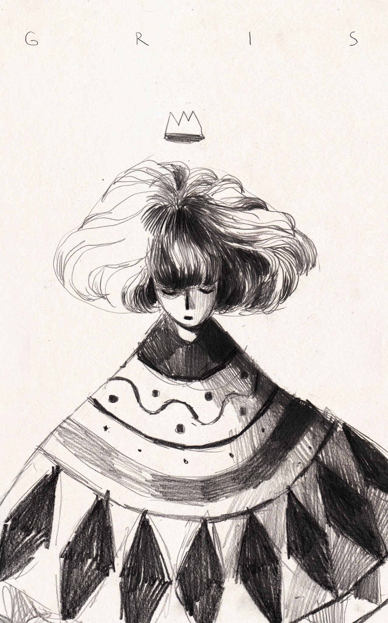 画风唯美 《GRIS》制作人展示游戏原始概念图