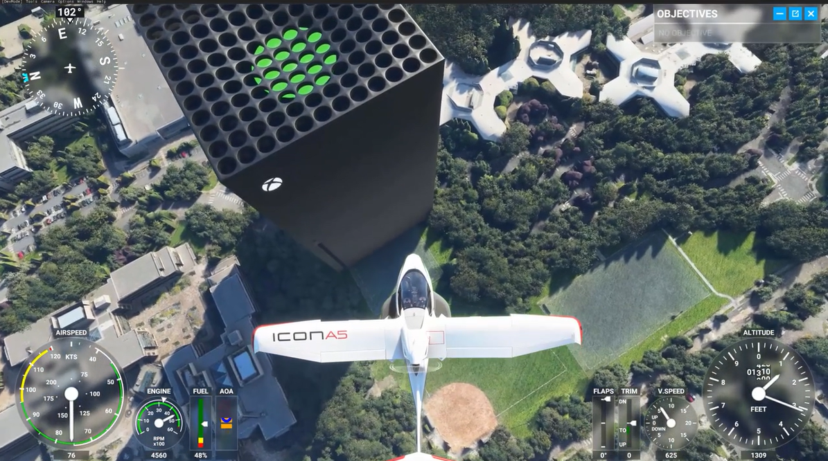 《微软飞行模拟》MOD  让Xbox Series X耸立在华盛顿！