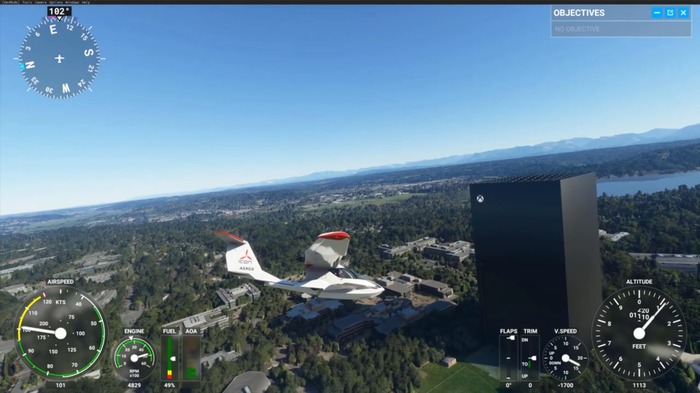《微软飞行模拟》MOD  让Xbox Series X耸立在华盛顿！