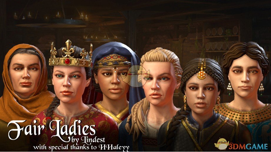 《十字军之王3》更合理的女性容貌MOD