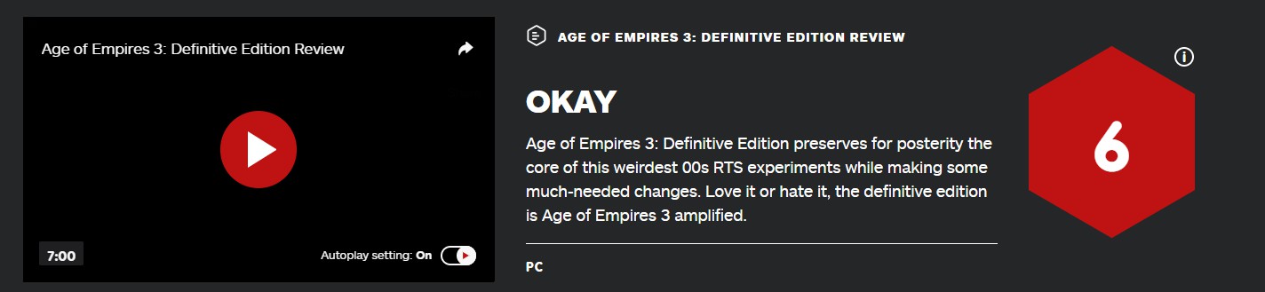 《帝国时代3：决定版》IGN评6分 像臭奶酪吸引力不大