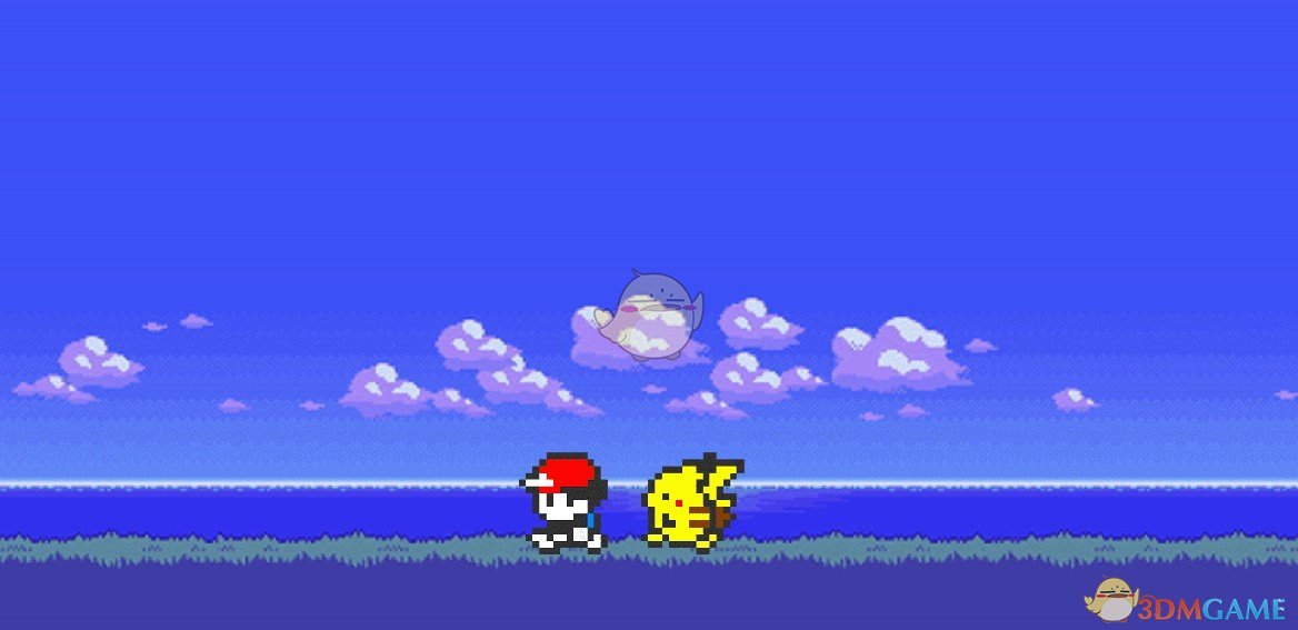 《Wallpaper Engine》像素风 - 奔跑的小智和皮卡丘动态壁纸