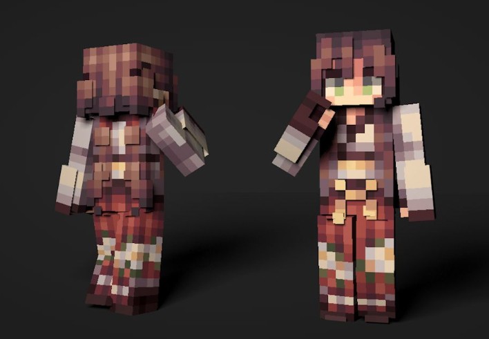 《我的世界》桂花拟人皮肤MOD