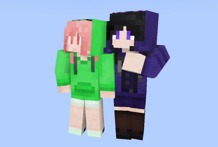 《我的世界》萌化怪物 - 苦力怕与末影人皮肤MOD