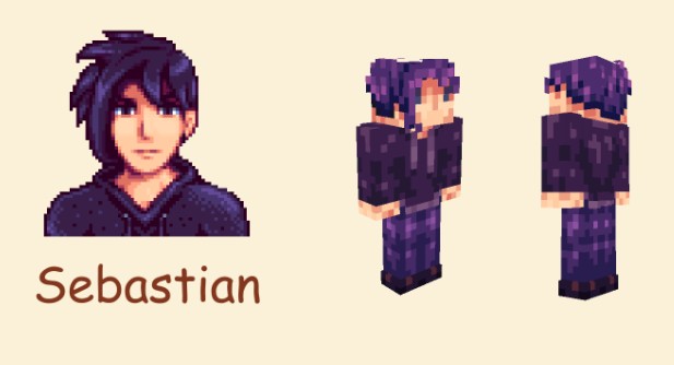 《我的世界》星露谷物语塞巴斯蒂安皮肤MOD