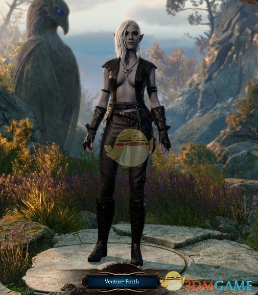 《博德之门3》女性轻便黑色套装MOD
