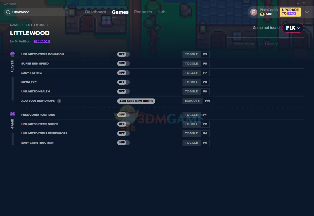 《Littlewood》v1.0十项修改器[MrAntiFun]