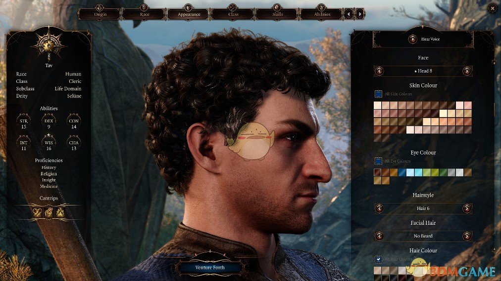 《博德之门3》人类男性面部美化MOD