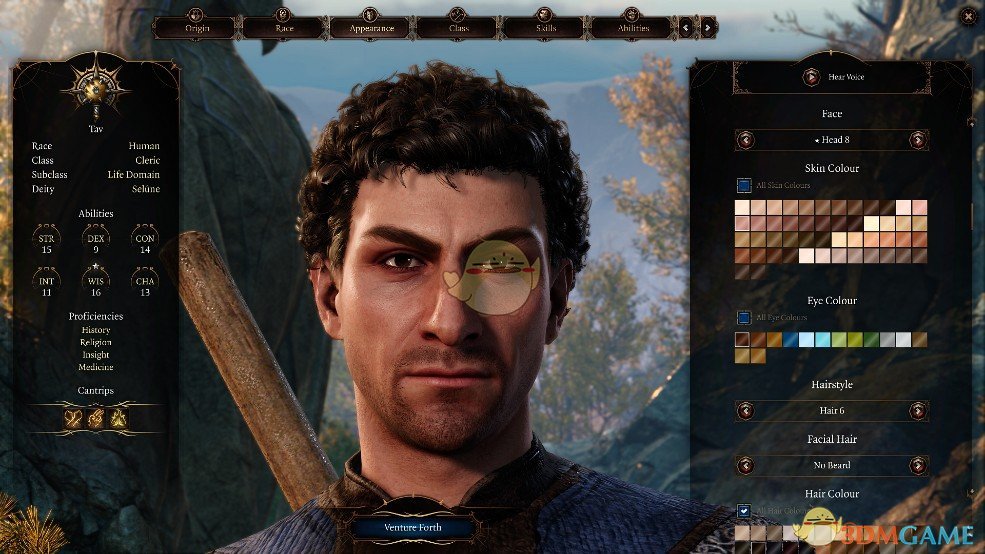 《博德之门3》人类男性面部美化MOD