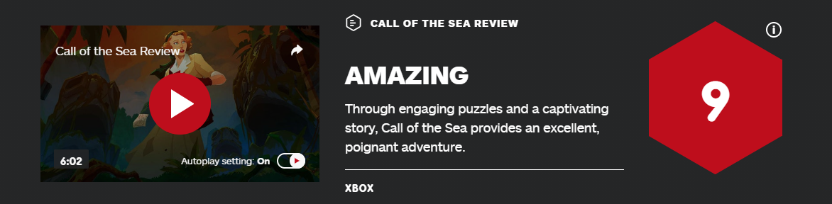 《海之呼唤》IGN 9分：谜题引人入胜 故事富有情感