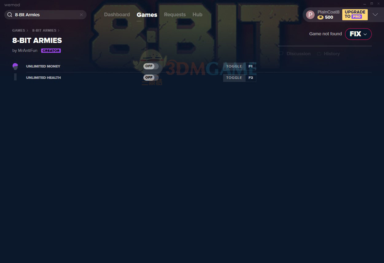 《8位军队》v1.0无限金钱生命修改器[MrAntiFun]