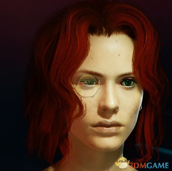 《赛博朋克2077》红色波浪短发女性预设
