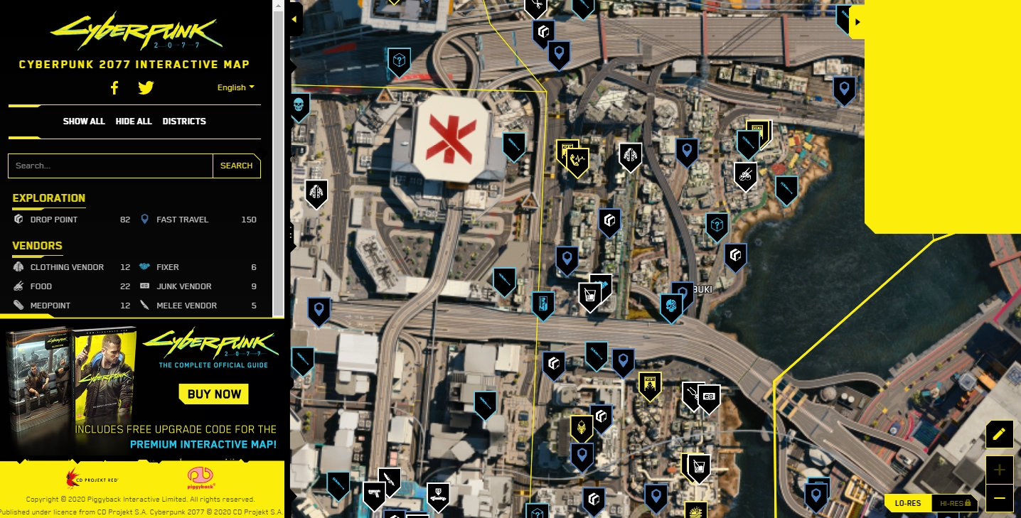《赛博朋克2077》官方互动地图推出 可查询支线事件等