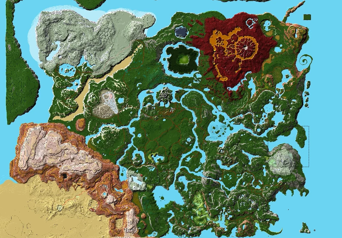玩家在《我的世界》中还原《旷野之息》海拉尔大陆