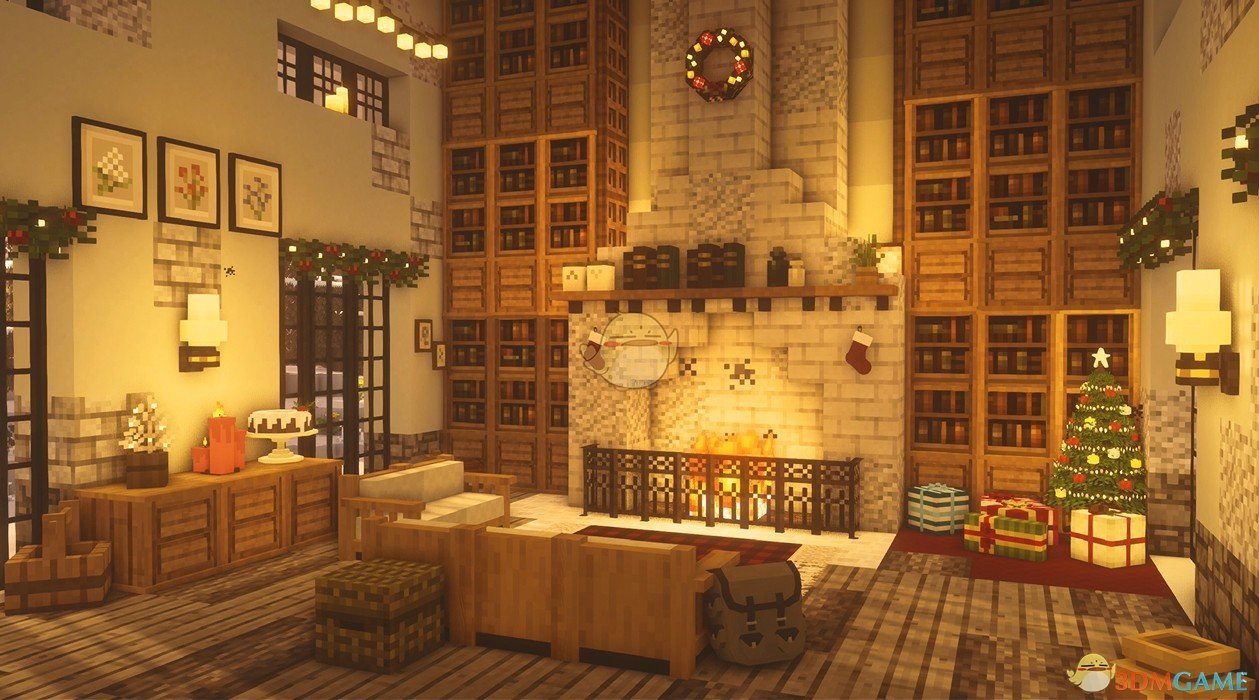 《Wallpaper Engine》我的世界圣诞壁炉屋动态壁纸