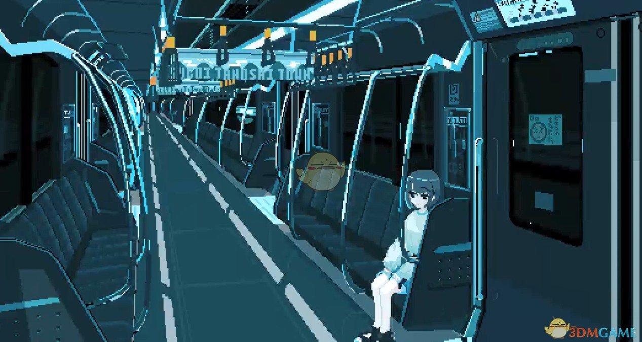 《Wallpaper Engine》少女孤独的乘坐地铁像素风动态壁纸