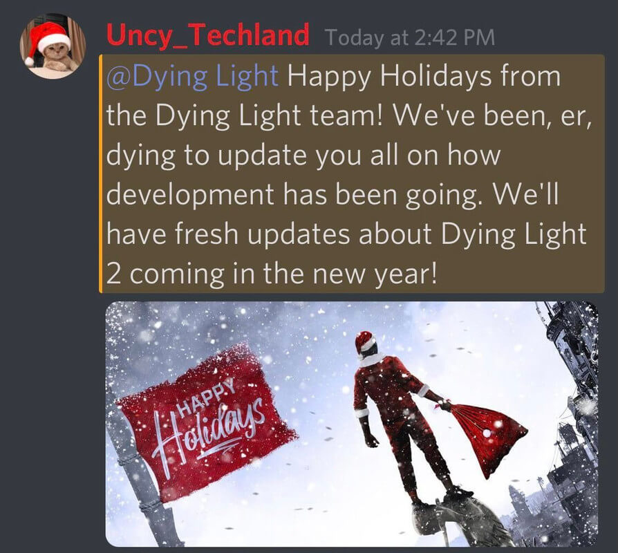 《消逝的光芒2》承诺将在2021年公布更多消息