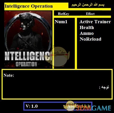 《情报行动》v1.0三项修改器[Abolfazl]