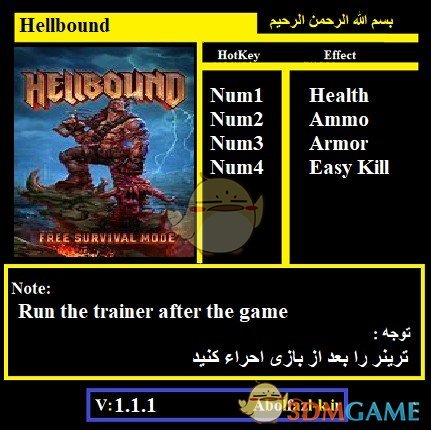 《地狱使者》v1.1.1四项修改器[Abolfazl]