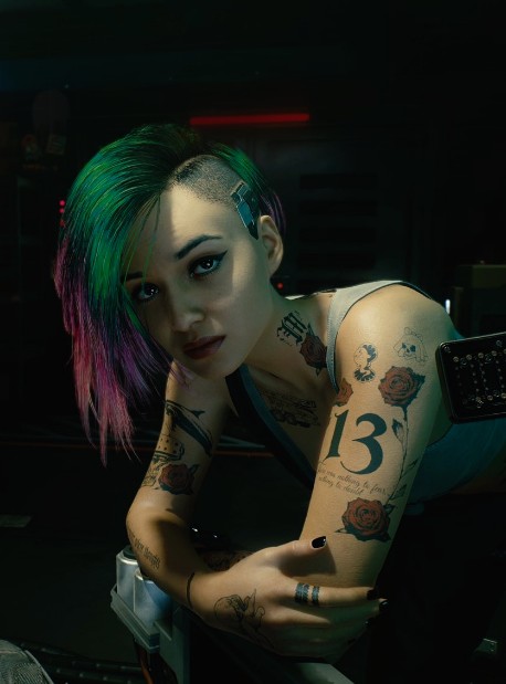 《赛博朋克2077》男性角色和朱迪恋爱MOD