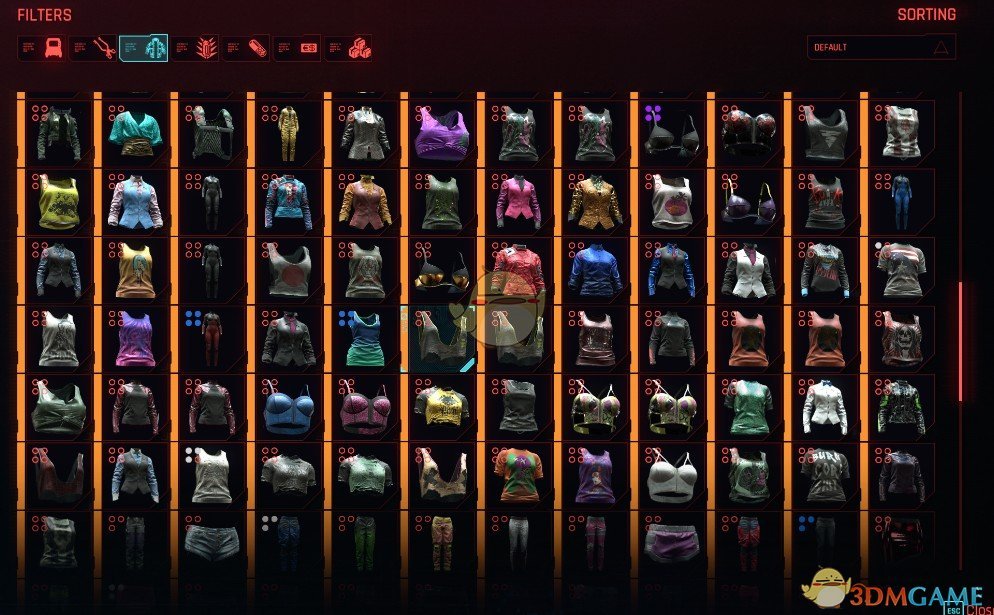 《赛博朋克2077》女V的衣柜存档