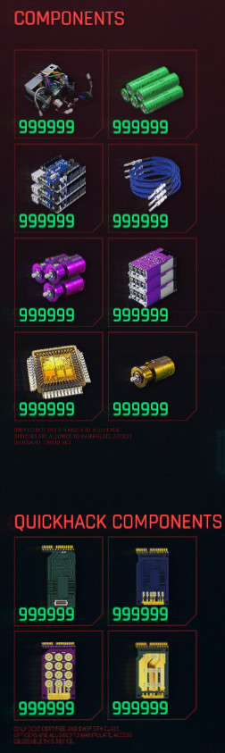 《赛博朋克2077》无限组件MOD