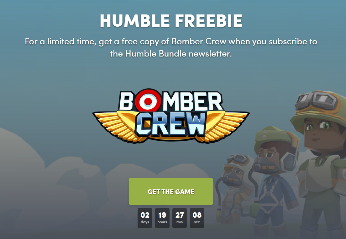 HumbleBundle免费赠送好评模拟游戏《轰炸机小队》