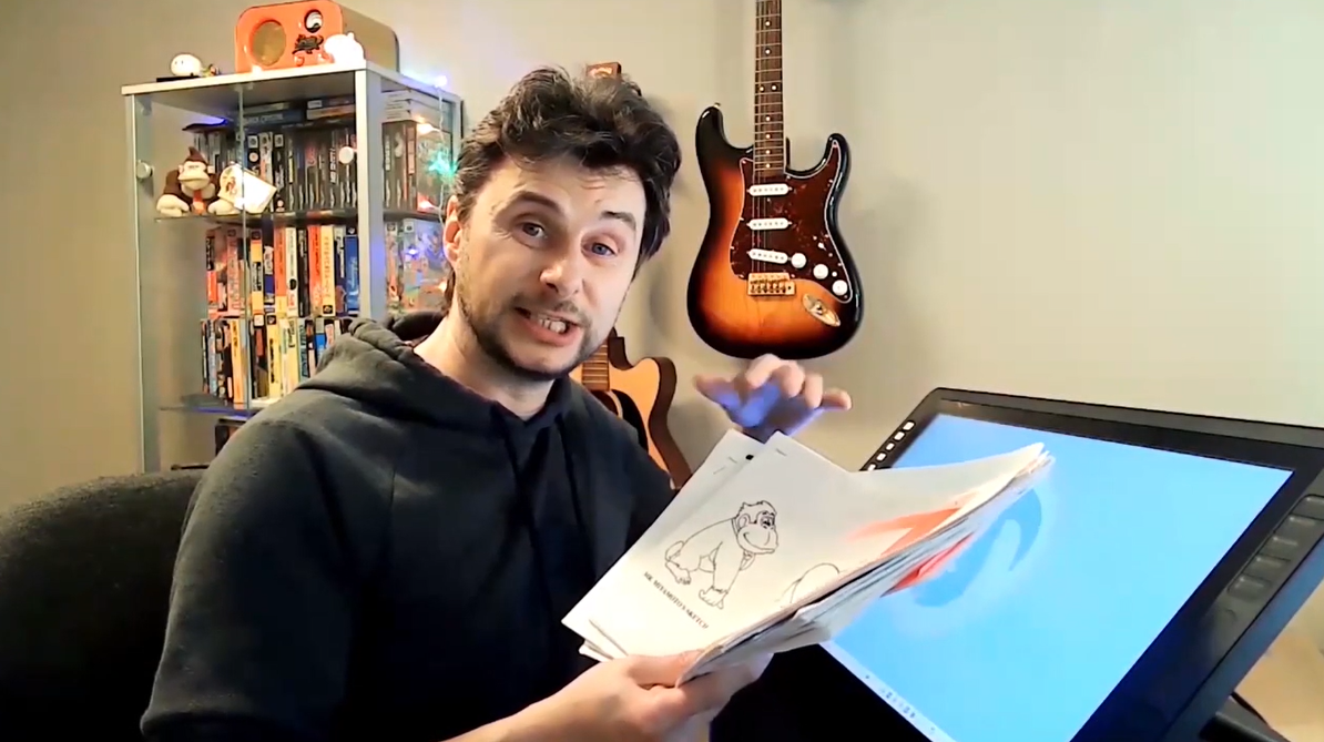 原设计师展示任天堂《超级大金刚》原始设计草图