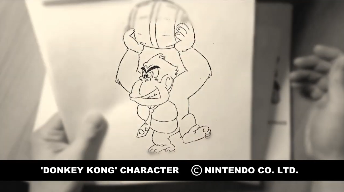 原设计师展示任天堂《超级大金刚》原始设计草图