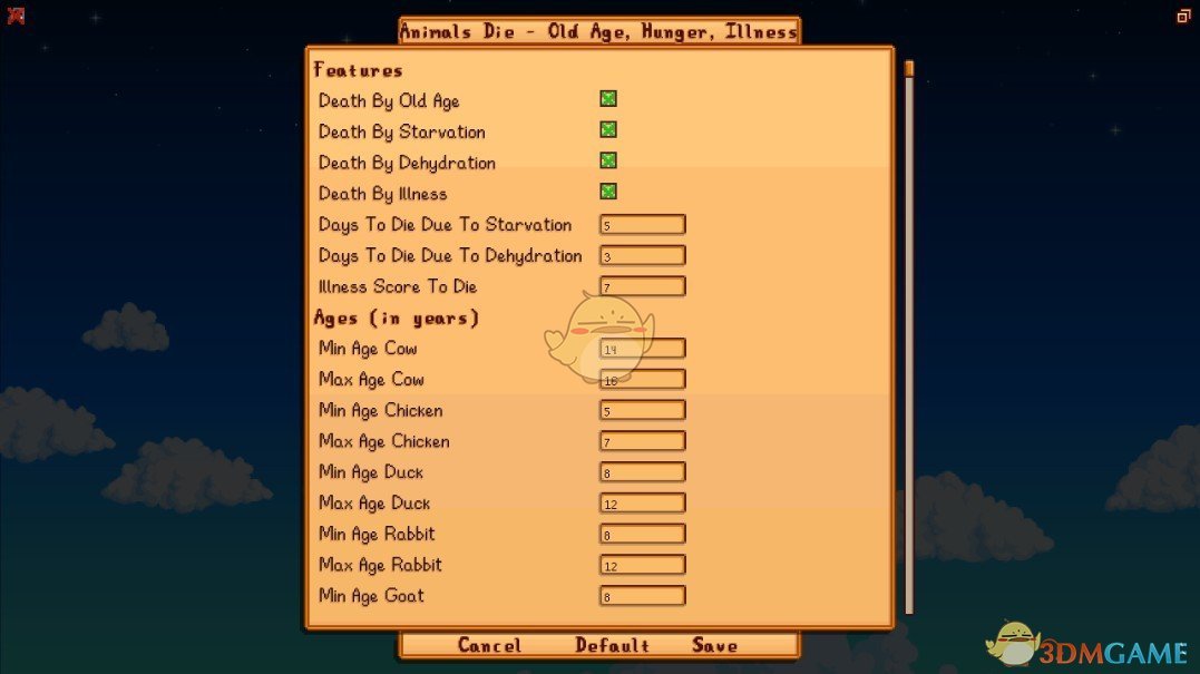 《星露谷物语》动物的生老病死MOD