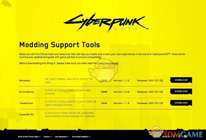 《赛博朋克2077》官方MOD工具包