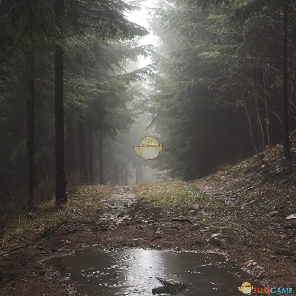 《Wallpaper Engine》雨中的森林山路动态壁纸