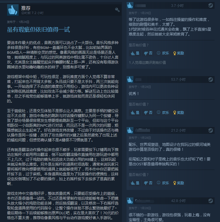 《不死鸟传说：觉醒》Steam特别好评 可玩性比较足