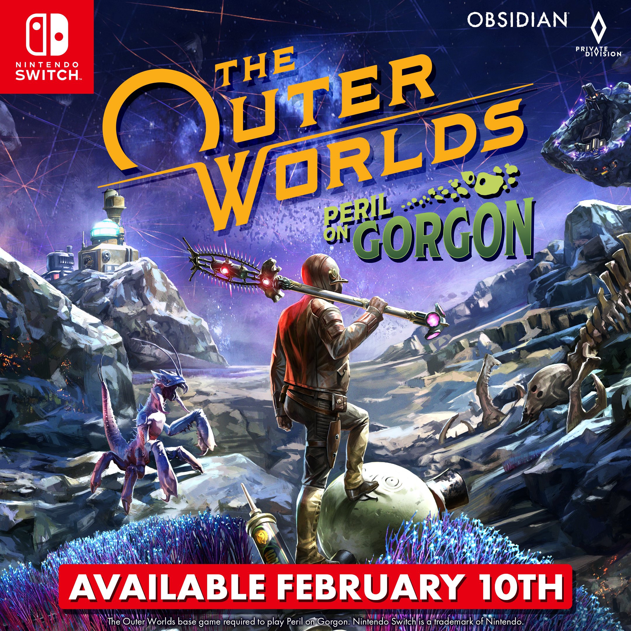 《天外世界：戈耳工危机》将于2月10日登陆switch