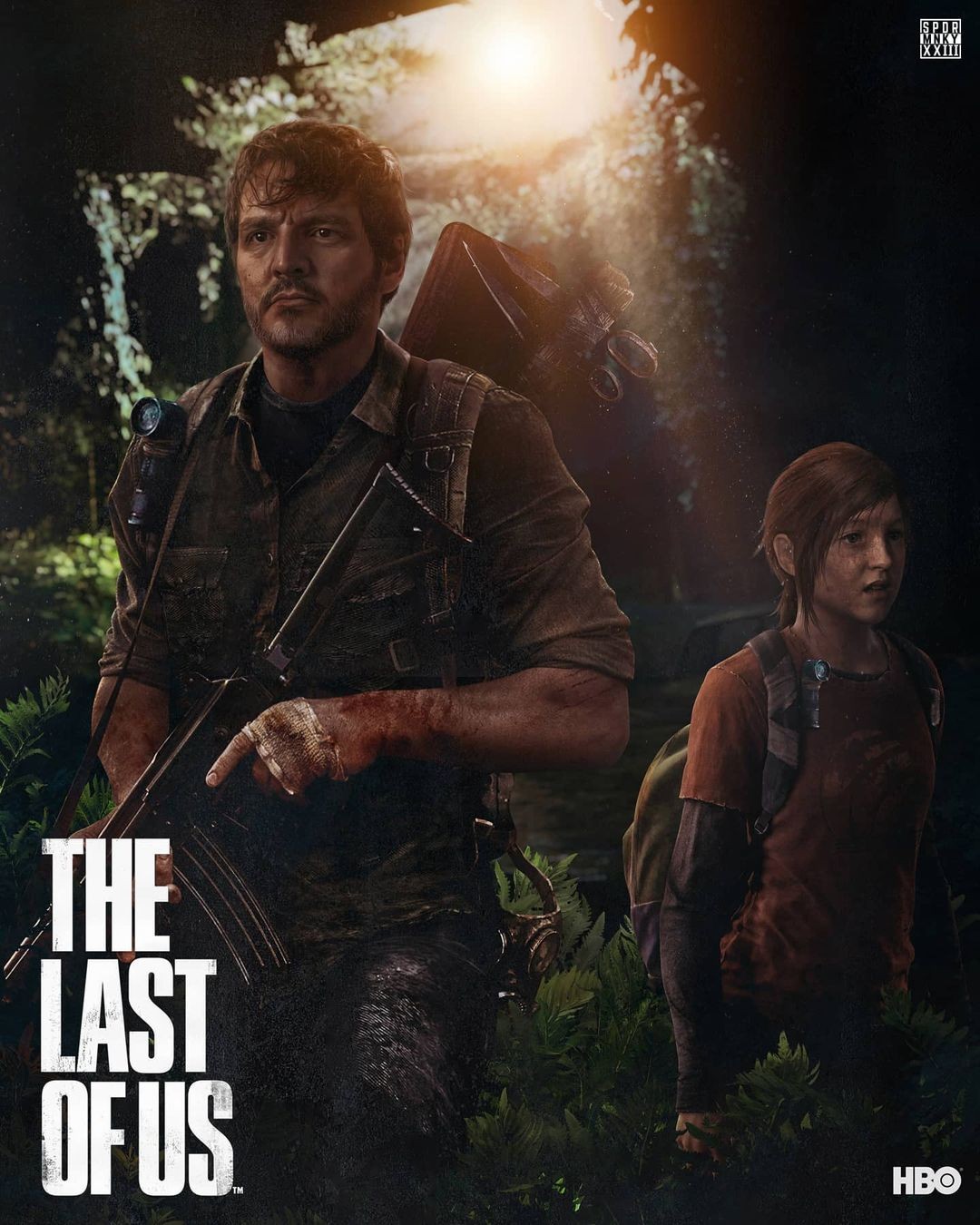 玩家用剧版《最后的生还者》角色替换游戏版海报