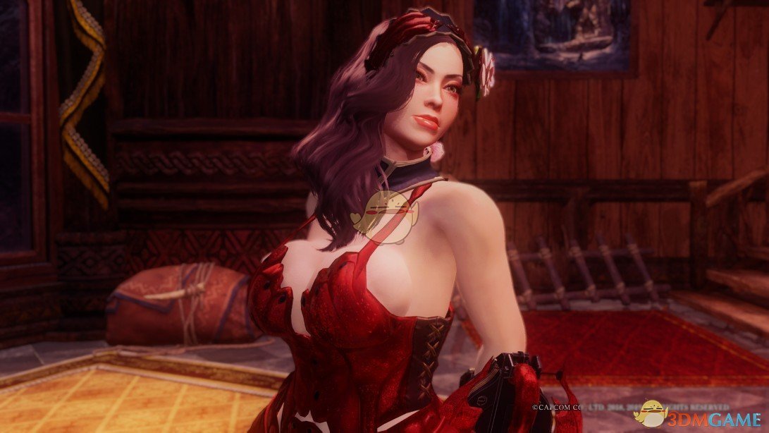 《怪物猎人：世界》赤色性感开花套MOD