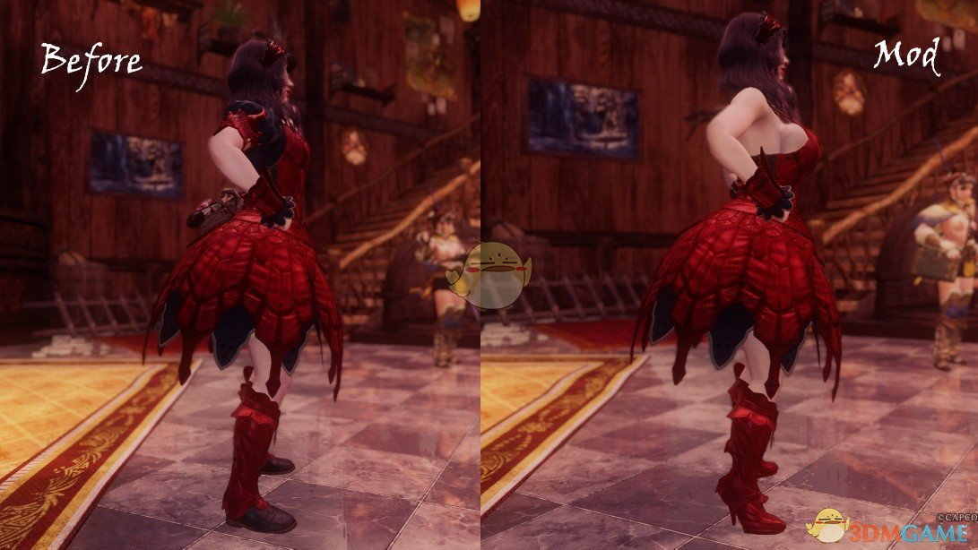 《怪物猎人：世界》赤色性感开花套MOD