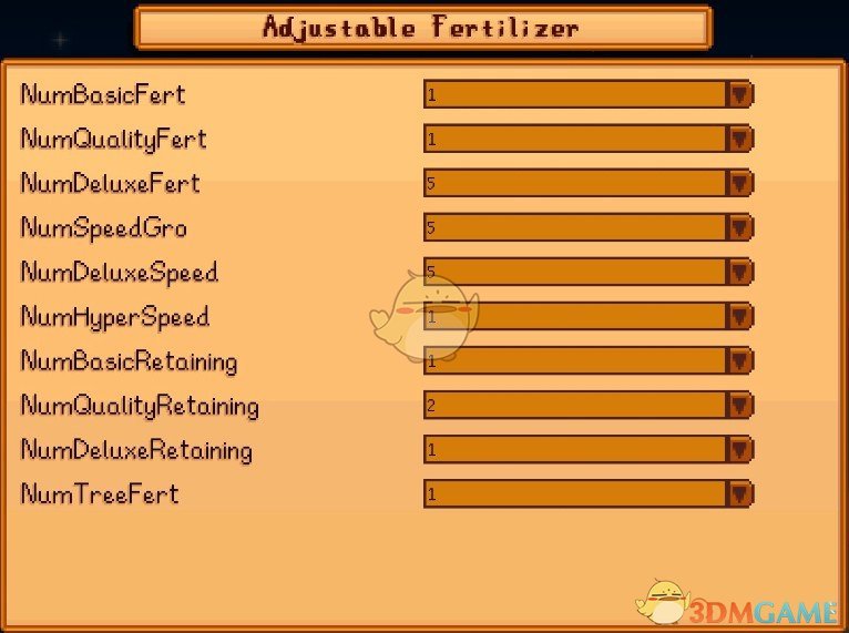 《星露谷物语》肥料产出调整菜单MOD