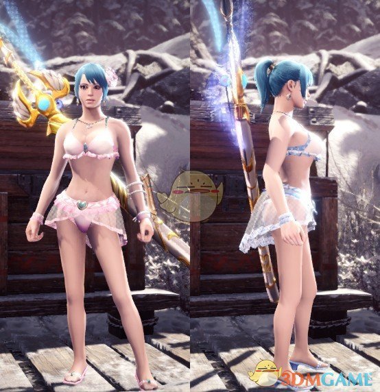 《怪物猎人：世界》薄纱紧身泳装MOD