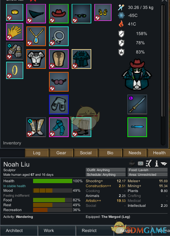 《边缘世界》RPG风格库存v1.3 MOD