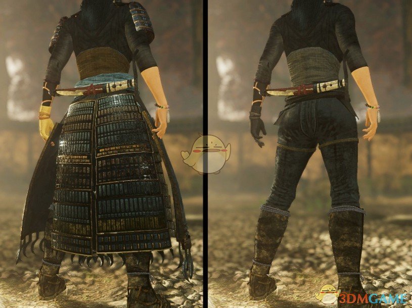 《仁王2》源赖光套装去除披风裙摆MOD