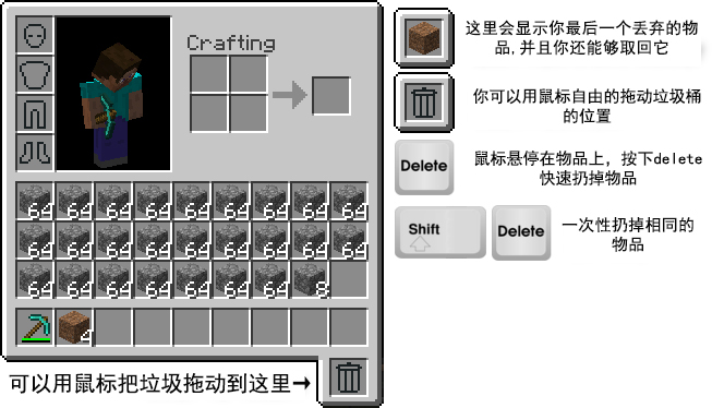 《我的世界》物品销毁功能MOD