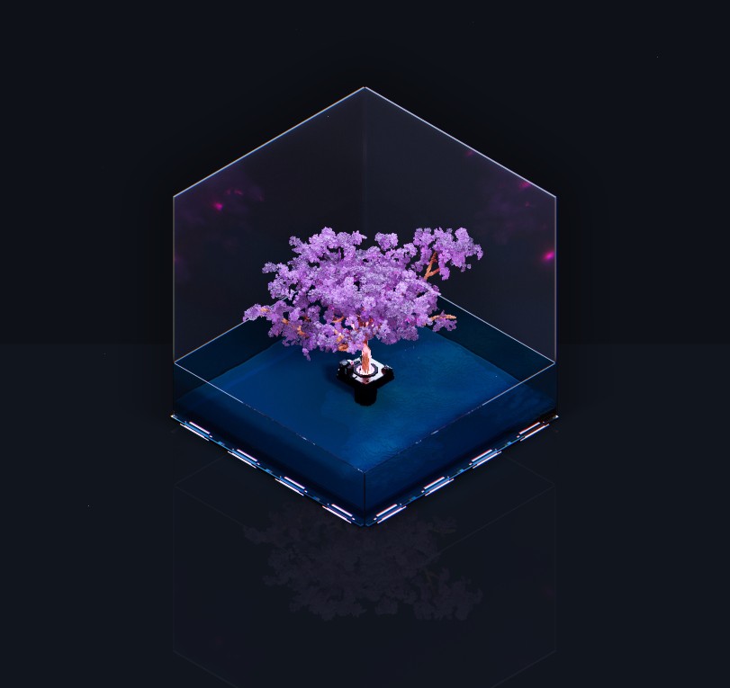 《Wallpaper Engine》迷你方块3D场景盛开樱树动态壁纸