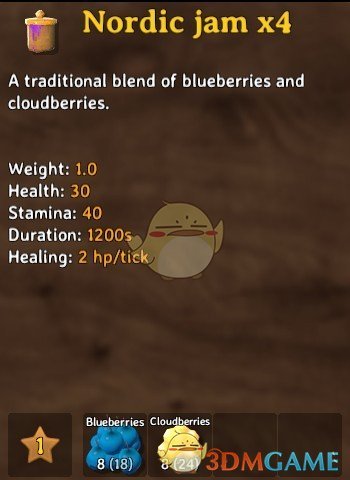 《Valheim：英灵神殿》新的果酱食谱MOD