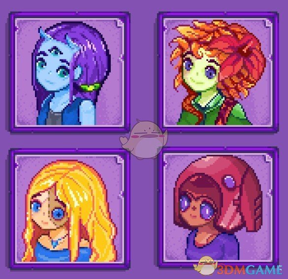 《星露谷物语》异星萝莉风格人物肖像美化MOD